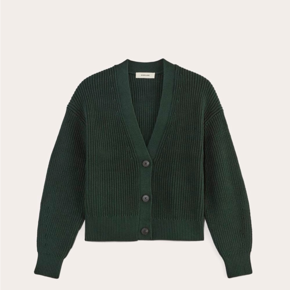 Everlane THE BOXY CARDIGAN IN EVERYDAY COTTON Scarab